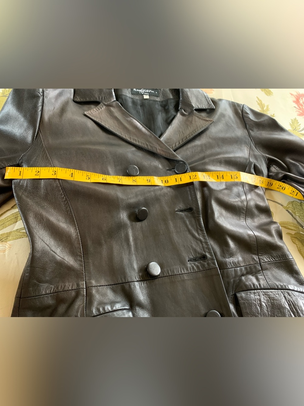 Vintage Paris France Sexy Gothic Black Leather Trench Style Jacket - Picture 9 of 16